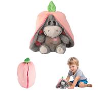 Breathing Cute Plushies - Strawberry Donkeys with With Calming Music And Lights, Reversible Cute Plush, Pillow Toy, Ideal for Cuddling and Collecting, Birthdays