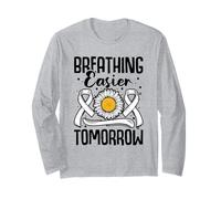 Breathing Easier Tomorrow - Lung Cancer Awareness Long Sleeve T-Shirt