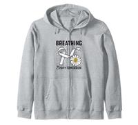 Breathing Easier Tomorrow - Lung cancer awareness Zip Hoodie