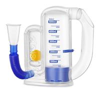 Breathing Exercise Device for Lungs, Deep Breathing Trainer for Adults - 5000ml Volume Measurement with Flow Rate Indicator