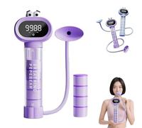 Breathing Exercise Device for Lungs,Dumbbell Breathing Trainer with Digital Counter, Abdominal Muscle Trainer,Spirometer Lung Exerciser Adult,Natural Lung Training Device,Easy to Use & Clean (Purple)