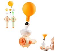 Breathing Exerciser Toys,3-in-1 Toy with Whistle, Ball Blowing, Floating Blow Pipe Balls,Autism Sensory Products, Fine Motor Skills,Gift for Christmas Birthday (Yellow)
