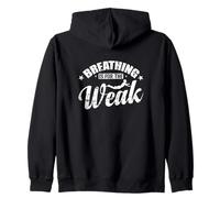 Breathing Is for the Weak Swim Joke Zip Hoodie