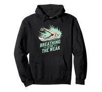 Breathing Is For The Weak Swimming Humor Pullover Hoodie