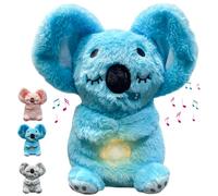 Breathing Koala Plush Toy with Lights Music, Anxiety Relief Stuffed Animal