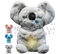 Breathing Koala Plush Toy with Lights Music, Anxiety Relief Stuffed Animal