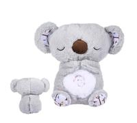 Breathing Koala Stuffed Animal, 4 Speed Breathing Adjustment and Soft Lights Cute Koala Doll, Baby Sleep Music Early Education Toys, Soothe Your Babies, for Newborns Sleep