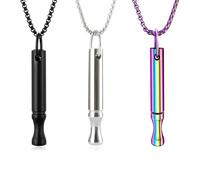Breathing Necklace, 3PCS Anxiety Relief Necklace, Stress Relief Mindful Necklace for Anxiety Relief, Portable Breathing Exerciser for Adult Men and Women to Meditation