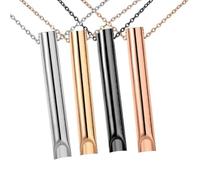 Breathing Necklace, 4PCS Anxiety Relief Necklace, Breathing Necklace with Resistance, Whistle Necklace for Women and Men Stress Relief Meditation and Yoga