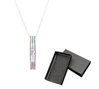 Breathing Necklace for Anxiety Relief - 4-7-8 Breathing Technique Meditation Jewelry, Titanium Steel Mindful Accessory for Stress & Emotional Balance