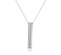 Breathing Necklace for Anxiety Relief, Stress Relief Necklaces, Rescue Remedy for Anxiety, Calms for Anxiety, Breathing Exercises, Meditation, Valentine's Day Birthday Gift for Women & Men (Silver)