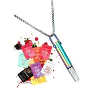 Breathing Necklace with Resistance, Anxiety Breathing with Filter Vape Necklace, Breathing Necklaces with Resistance Filter, Anxiety Relief Breathing Meditation Necklaces for Men Women (Multi)