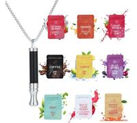 Breathing Necklace with Resistance, Anxiety Breathing with Filter Vape Necklace, Breathing Necklaces with Resistance Filter, Anxiety Relief Breathing Meditation Necklaces for Men Women (Black)