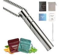 Breathing Necklace with Resistance, Anxiety Necklace with 3 Pcs Seasoning Air Inhaler for Mindful Breathing Meditation Aids for Men and Women, Breathe Free for Christmas 's Day Gift