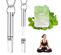 Breathing Necklace with Resistance, Breathing Necklace for Anxiety Relief, Breathing Exercises, Meditation, Christmas Valentine's Day Birthday Gift for Father, Women, Men