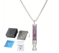 Breathing Necklace with Resistance,Breathing Resistance Necklace with Filter,for Anxiety Relief, Stress Reduction & Mindful Breathing (Amethyst)