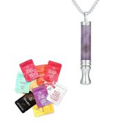 Breathing Necklace with Resistance,Breathlace with Resistance Filter,Anxiety Breathing Necklace with Resistance,Relaxation To Relieve Stress,Focused Meditation for Concentrating Attention