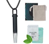 Breathing Necklace with Resistance Filter, Anxiety Relief Necklaces, Portable Calm Stop Stress Breathlace, Deep Breathing Meditation Aids for Men & Women