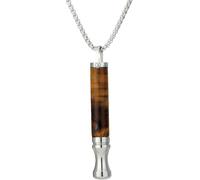 Breathing Necklace with Resistance Filter, Flavoured Anxiety Breathing Necklace, Breathlace Necklaces Stress Relief, Portable Deep Breaths Meditation Aids for Men & Women (Tiger Eye Stone)