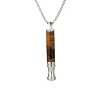 Breathing Necklace with Resistance, Flavoured Air Wooden Breathlace, Filter Natural Oil Breath Breathing Necklace Stress Anxiety Relief Chain for Adults, Mindful Breathing Necklace with Filter (#1)