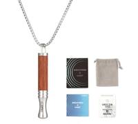 Breathing Necklace with Resistance, Flter Natural Essential Oil Anxiety Relief Necklaces, Stress Reduction & Mindful Breathing, Portable Deep Breathing Meditation Aids for Men Women -B