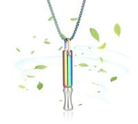 Breathing Necklace with Resistance, New 5X20 Pro Breathlace with Resistance Filter Natural Mindful Breathing Necklace for Quitting Unhealthy Habit & Anxiety Relief