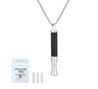 Breathing Necklace with Resistance, Stress & Anxiety Relief for Adults, Natural Stone Stainless Steel Pendant, Breathing Exercises, Meditation, Calms for Anxiety