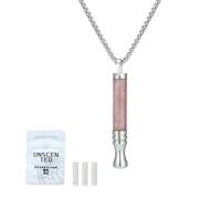 Breathing Necklace with Resistance, Stress & Anxiety Relief for Adults, Natural Stone Stainless Steel Pendant, Breathing Exercises, Meditation, Calms for Anxiety