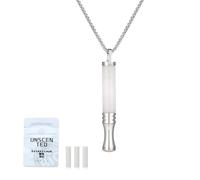 Breathing Necklace with Resistance, Stress & Anxiety Relief for Adults, Natural Stone Stainless Steel Pendant, Breathing Exercises, Meditation, Calms for Anxiety