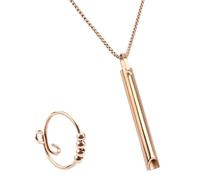 Breathing Necklace with Resistance,Stress Anxiety Relief Necklaces,Breathlace Filter Stop Whistle Steel Inhaler Aids Filters breath Air Anti Breathless Calm Carry breathe lace Meditation Uk,for Adults