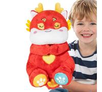 Breathing Plush Animal - Dragon Shaped Cuddly Toy Decoration, Cute Stuffed Toy with Breathing Movement, Sleeping Plush Toy with Realistic Movement, Soothing Dragon Friend for Living Room