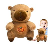 Breathing Plush, Breathable Plush, Capybara Relief Calming Stuffed Toy, Soothing Sleeping Toy, Plush Pacifier with Musical Light and Breathing Motion for Adults and Annive
