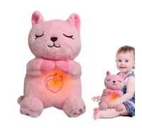 Breathing Plush Toy for Sleeping - Plush Toy with Sound Lights and Breathing Motion - Four Speed Adjustment Portable Plush Toy Soft Animal Toy for Boys