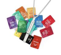 Breathing Resistance Necklace with Filter, Breathing Necklace with Filter, Flavoured Inner Filter Packs（Mint Magic）, Filter Natural Essential Oil Breath Breathing Necklace Stress Anxiety Relief Chain