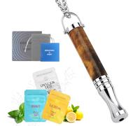 Breathing Resistance Necklace with Filter, Tiger Eye Stone Anxiety Breathlace with Filter for Anxiety Relief, Breathing Exercises, Meditation,Portable Deep Breathing Meditation Aids for Men & Women