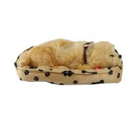 Breathing Stuffed Animal Sleeping Dogs On Pad Realistic Breathing Dog, Interactive Plush, Battery o-peration Realistic Puppy For Kids Children, Pet Supplies