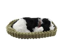 Breathing Stuffed Animal Sleeping Dogs On Pad Realistic Breathing Dog, Interactive Plush, Battery o-peration Realistic Puppy For Kids Children, Pet Supplies