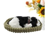 Breathing Stuffed Animal Sleeping Dogs On Pad Realistic Breathing Dog, Interactive Plush, Battery o-peration Realistic Puppy For Kids Children, Pet Supplies