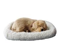 Breathing Stuffed Animal Sleeping Dogs on Pad Realistic Breathing Dog, Interactive Plush, Battery Operation Realistic Puppy for Kids Children, Golden Pet Supplies