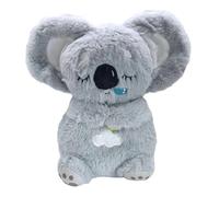 Breathing Teddy Anxiety Bear Koala Anxiety Relief Sensory Plush Sleep Buddy Soothing Stress Toys with Calming Music Lights Rhythmic Breathing Motion 4-Level Adjustable Volume for Baby Kids Gifts