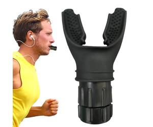 Breathing Trainer Device - Portable Lung Exercise Tool, Adjustable Intensity Knob | Adult Booster for Athletes Respiratory Fitness Endurance Strength Training Performance Health Improvement