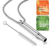 Breathlace Breathing Necklace - Calming Fruit-Infused Cartridges | Stress & Anxiety Relief Tool | Resistance Breathing Exercise Aid | Thoughtful Gift for Women & Men (HXQ-YS)
