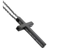 Breathlace, Breathing Necklace for Anxiety Relief, Portable Cross Necklace for Breathing Practice Meditation for Men, Women (Black)