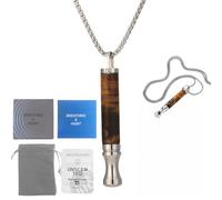 Breathlace Breathing Necklace with Resistance Filter,Anxiety Relief Breathing Resistance Tool,Resistance Necklace with Filter for Meditation,Portable Breathing Filter Accessory(Brown)