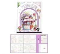 Breathly Creative Stress Relief Kit, 2026 New Watercolor Kit with 3-Fold Pad, Beginner Art Therapy Set for Relaxation, Travel Painting Supplies with Guided Illustrations (01)