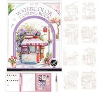 Breathly Creative Stress Relief Kit, 3-Fold Watercolor Pad for Beginners, Art Therapy Travel Set, We'll Help You Relax and Adjust Your Mood, DIY Stress Relief Kit Suitable for Beginners (F)