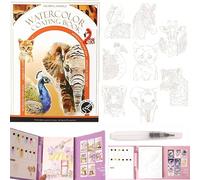 Breathly Creative Stress Relief Kit, Paint Art Watercolor Books Painting Kit, Adult Watercolor Book, Mini Water-Color Workbook Travel Set, 3-Fold Water-Color Pad for Beginners (1pcs-b)