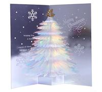 Breathtaking 3D Christmas Card Designed to Inspire Warm Wishes this Season (Blue)