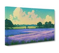 Breathtaking Bluebell Field Canvas Wall Art Print 30x20 Inch