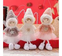 Breathtaking Christmas Plush Angel Pendant for Party Ornaments at Home (Purple)